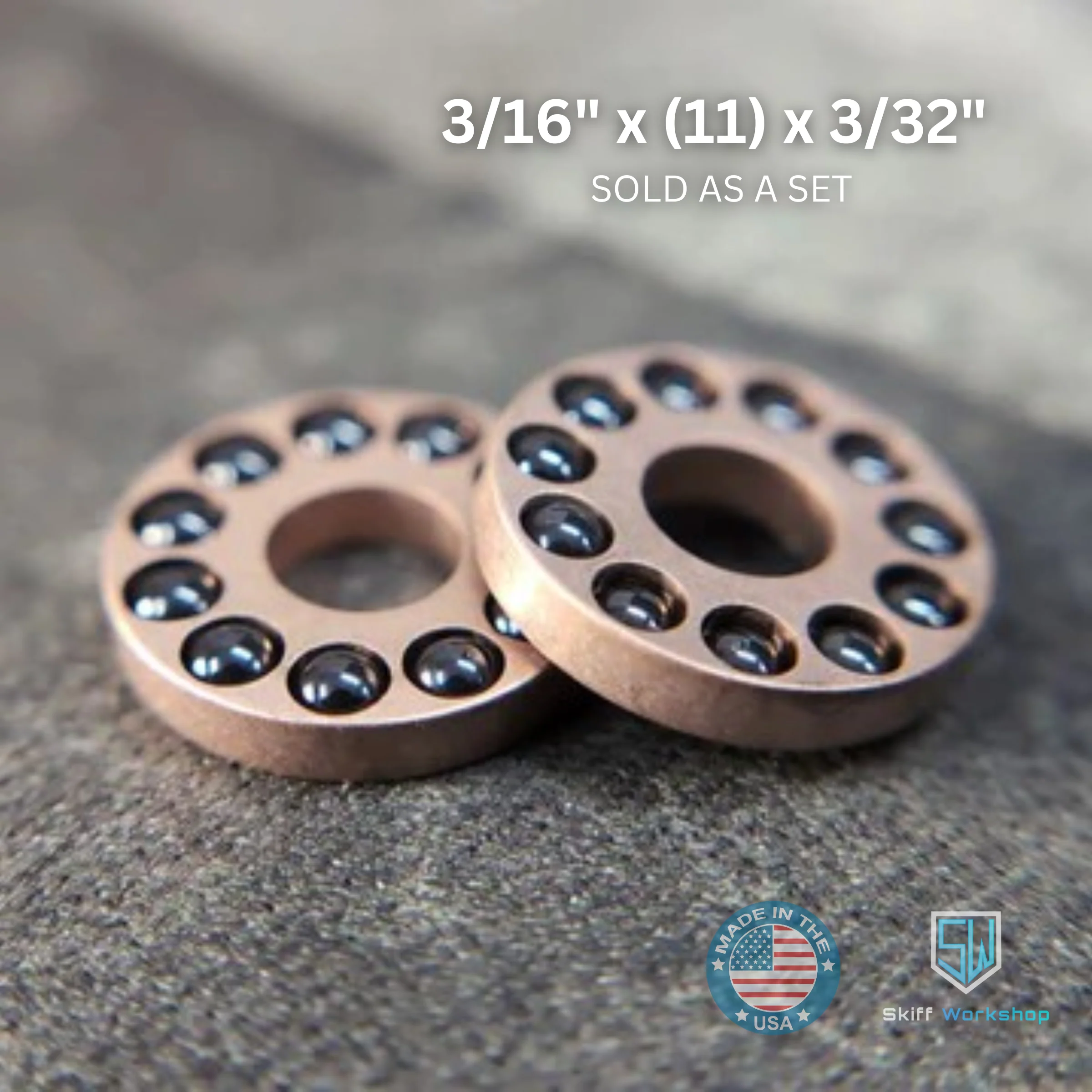 Bearings - 3/16" x (11) x 3/32"