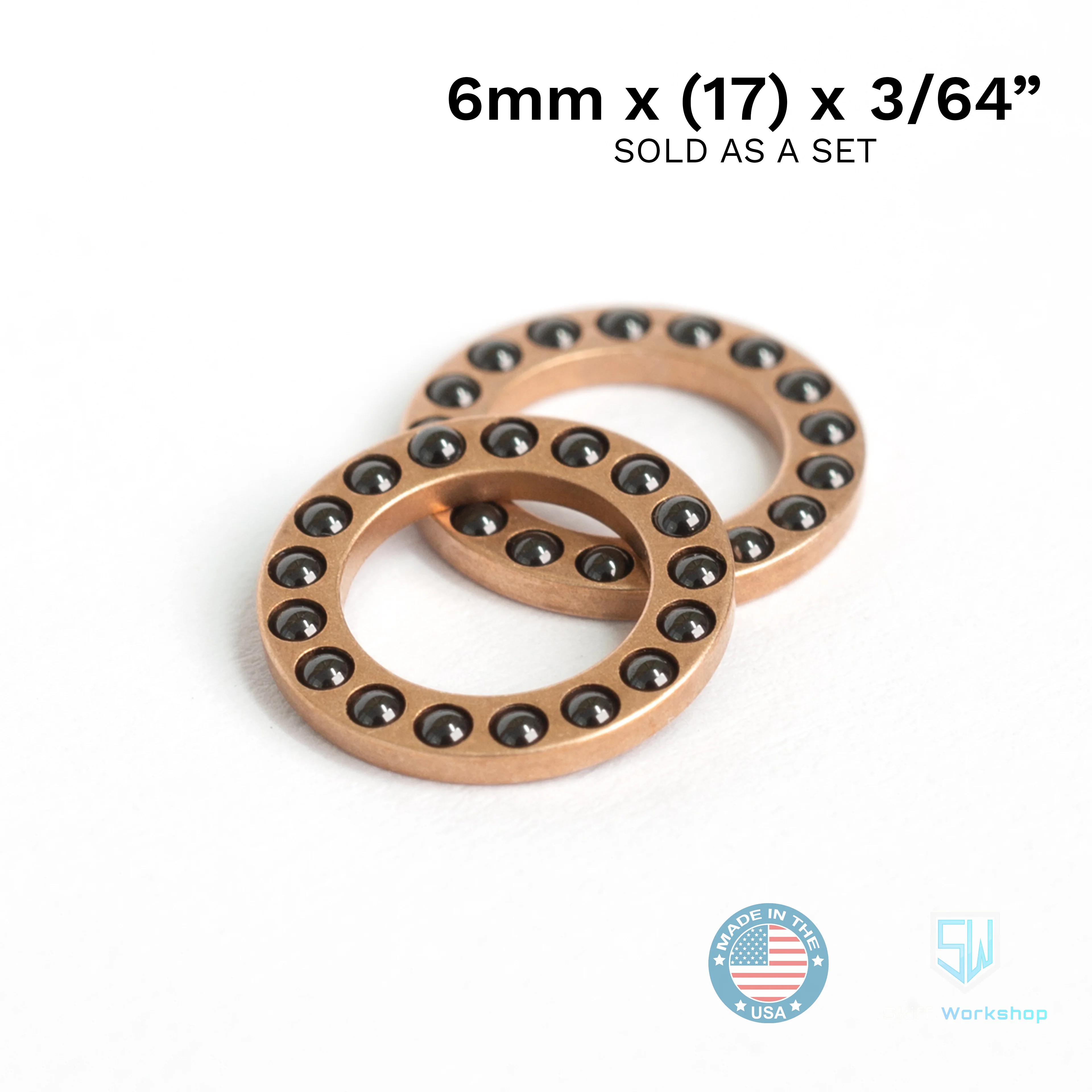Bearings - 6mm x (17) x 3/64"