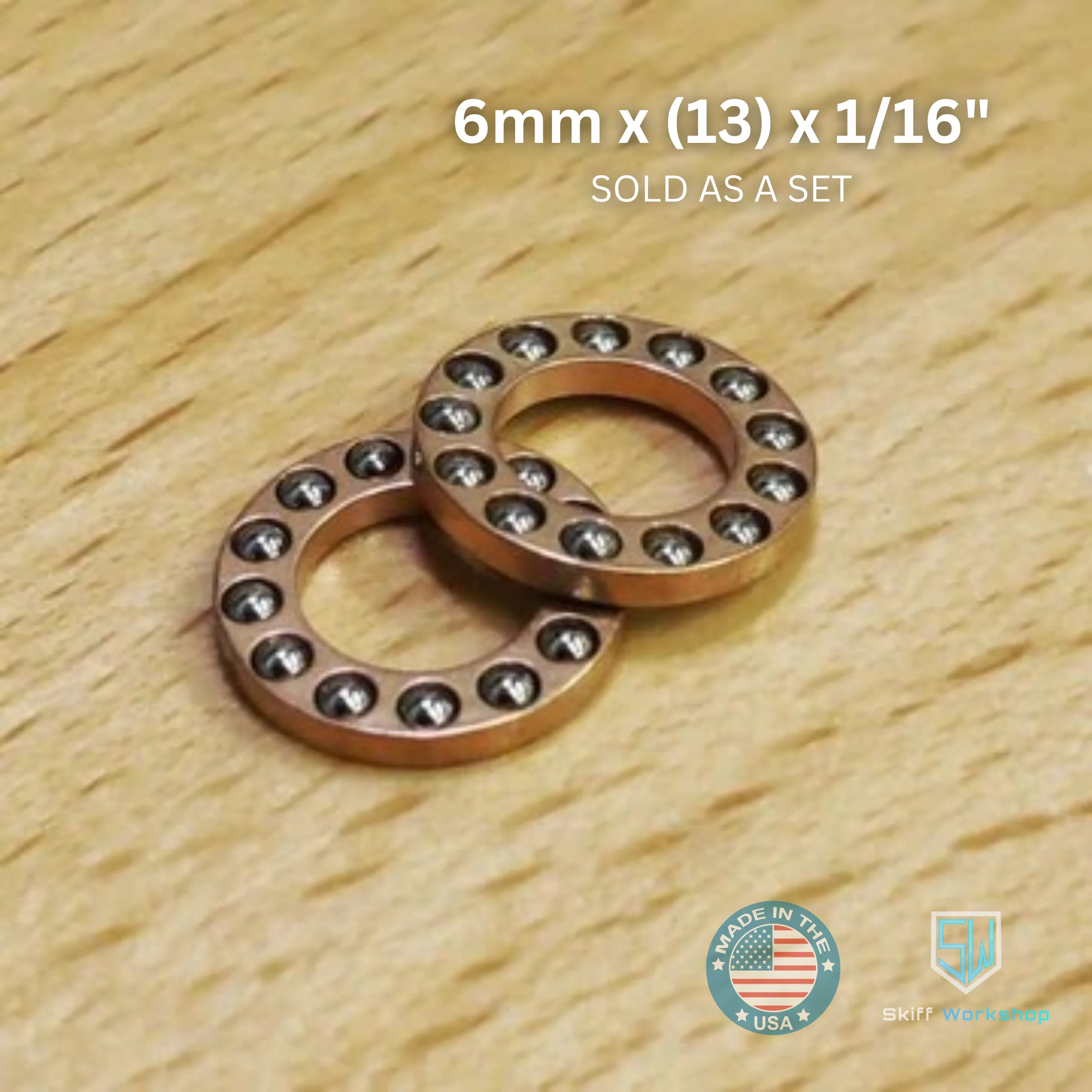 Bearings - 6mm x (13) x 1/16" Stainless